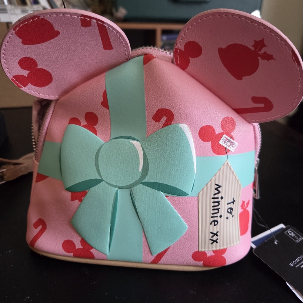 Bioworld Pink and Red Kids Bag with Blue Bow
